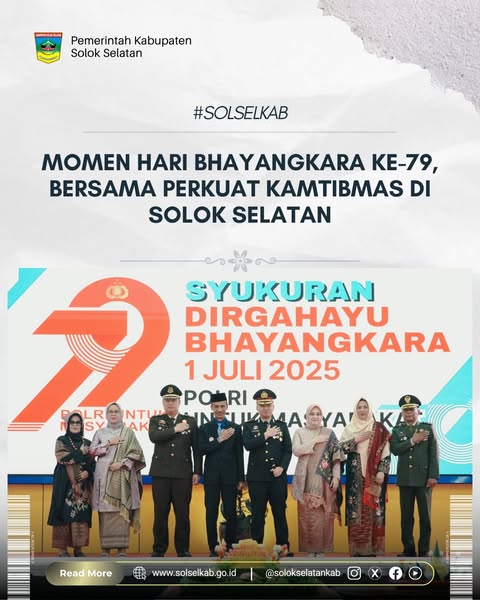 Momen Hari Bhayangkara ke-79, Bersama Perkuat Kamtibmas di Solok Selatan