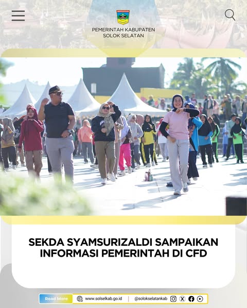 Sekda Syamsurizaldi Sampaikan Informasi Pemerintah di CFD
