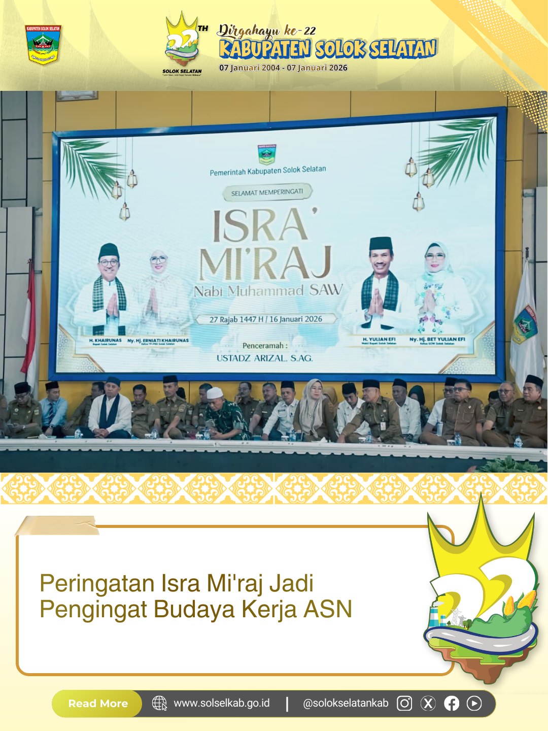 Peringatan Isra Mi'raj Jadi Pengingat Budaya Kerja ASN