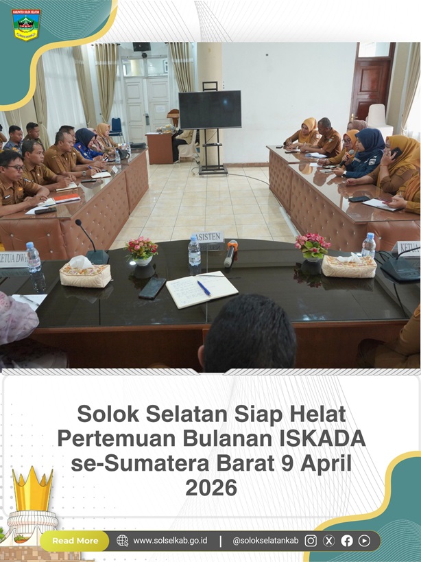Solok Selatan Siap Helat Pertemuan Bulanan ISKADA se-Sumatera Barat 9 April 2026