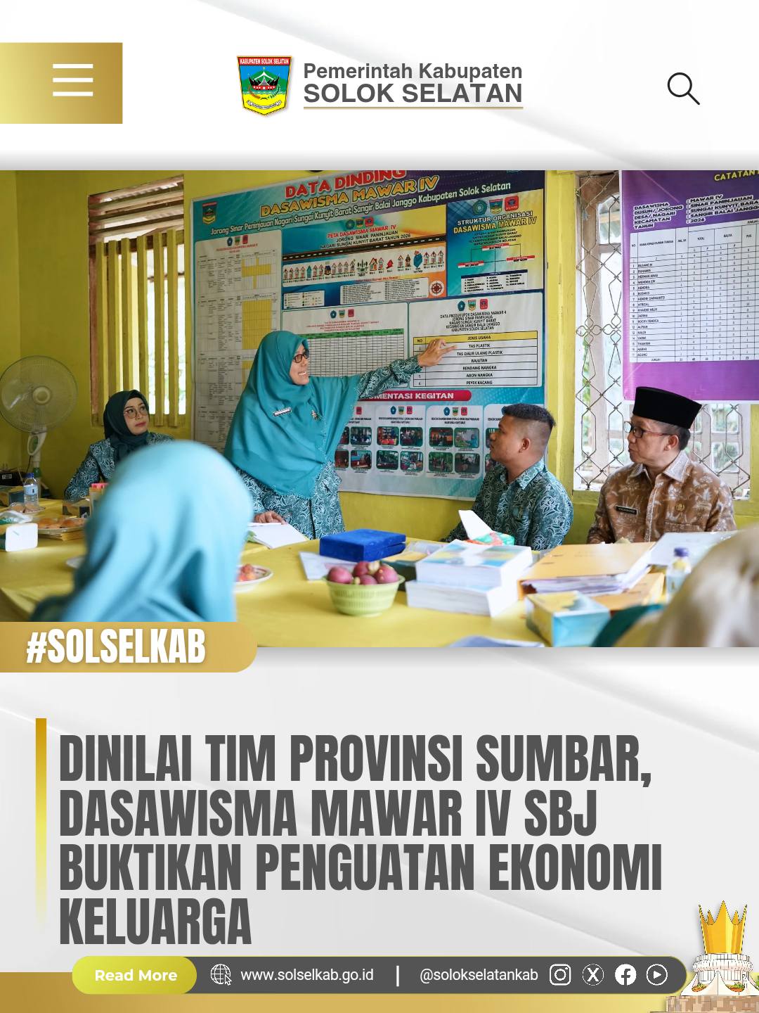 Dinilai Tim Provinsi Sumbar, Dasawisma Mawar IV SBJ Buktikan Penguatan Ekonomi Keluarga