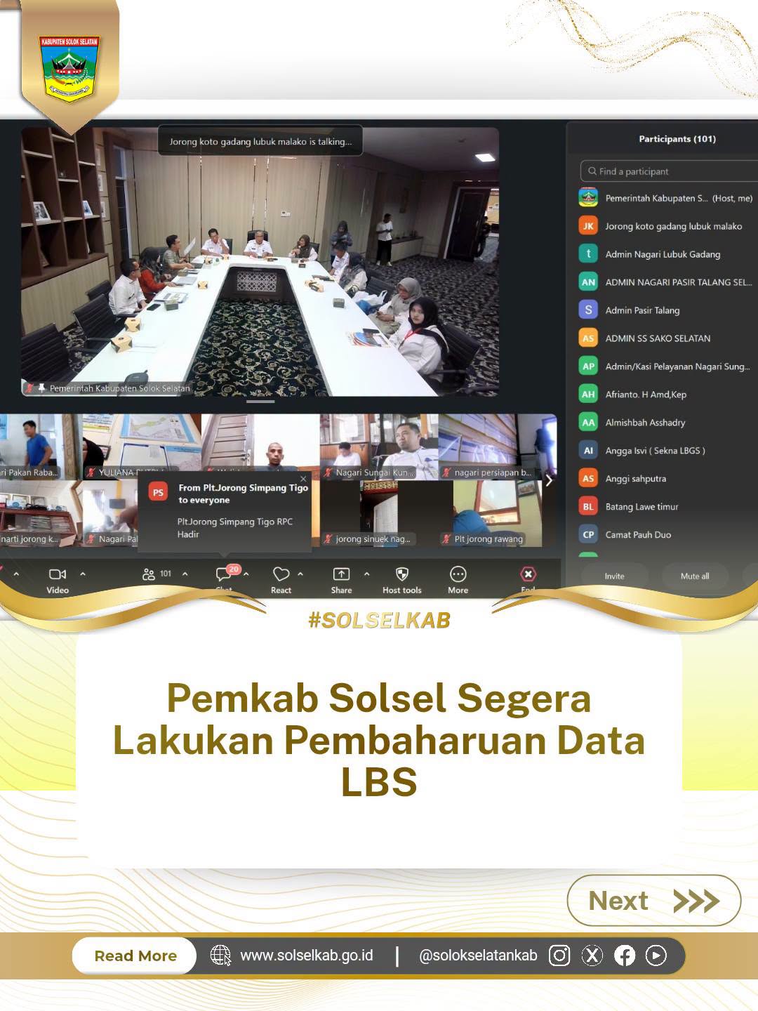 Pemkab Solsel Segera Lakukan Pembaharuan Data LBS