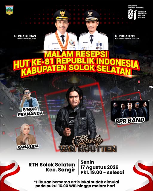 Malam Resepsi Peringatan HUT ke-81 Republik Indonesia di Kabupaten Solok Selatan!